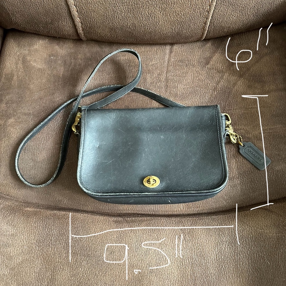 Coach Black Leather Crossbody Bag